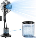 Misting Fan, Upgraded 4L Large Water Tank Mister Cooling Fan 5 Speeds 3 Modes Misting Standing Fan, Floor Fan with Remote for Home, Bedroom, Patio, Outdoor