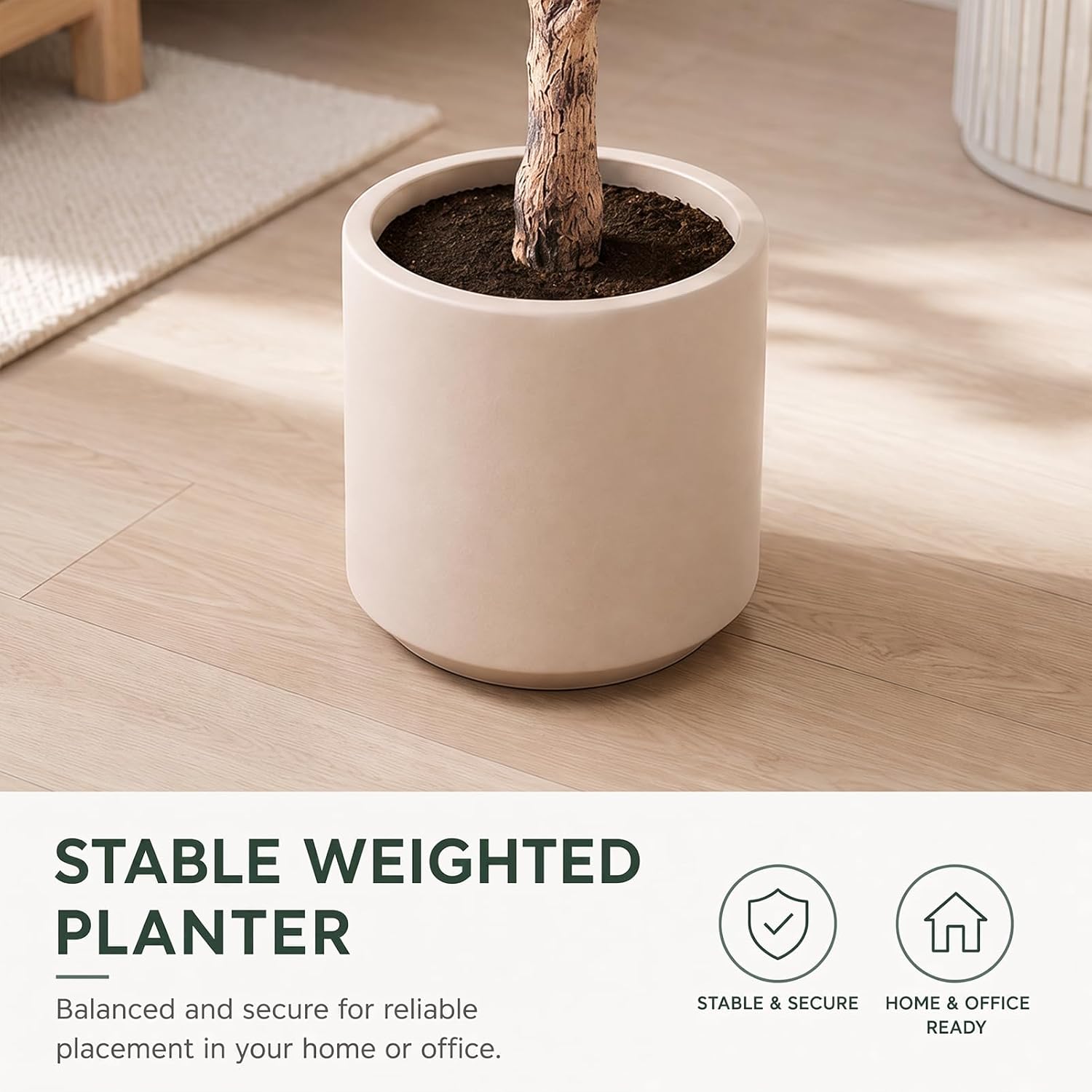 Olive Trees Artificial Indoor 7FT, Upgraded Tall Faux Olive Tree | White Tall Planter, Realistic Faux Olive Tree with Natural Wood Trunk and Lifelike Fruits, for Home/Office Decor Gift